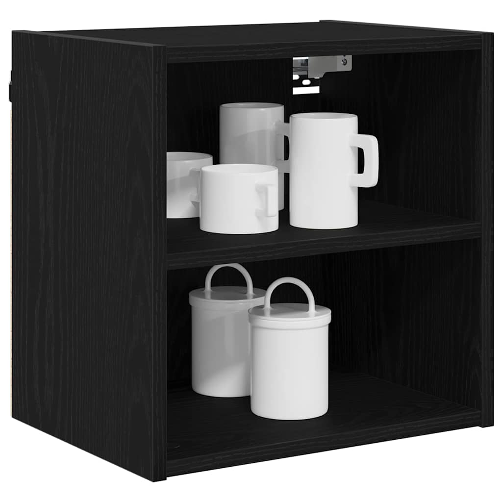 Hängeschrank Schwarz Eichen-Optik 40 x 29,5 x 40 cm