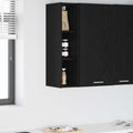 Hängeschrank Schwarz Eichen-Optik 20 x 29,5 x 80 cm