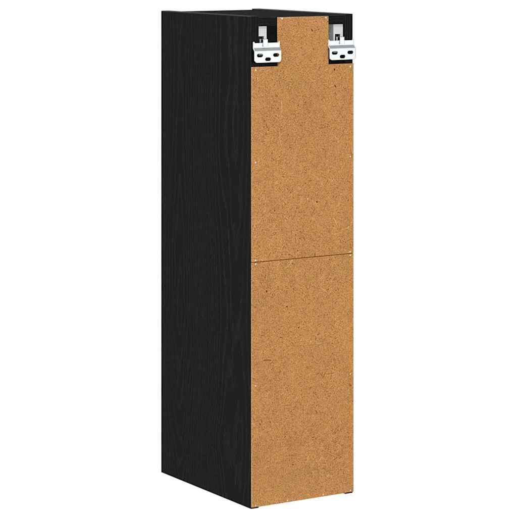 Hängeschrank Schwarz Eichen-Optik 20 x 29,5 x 80 cm