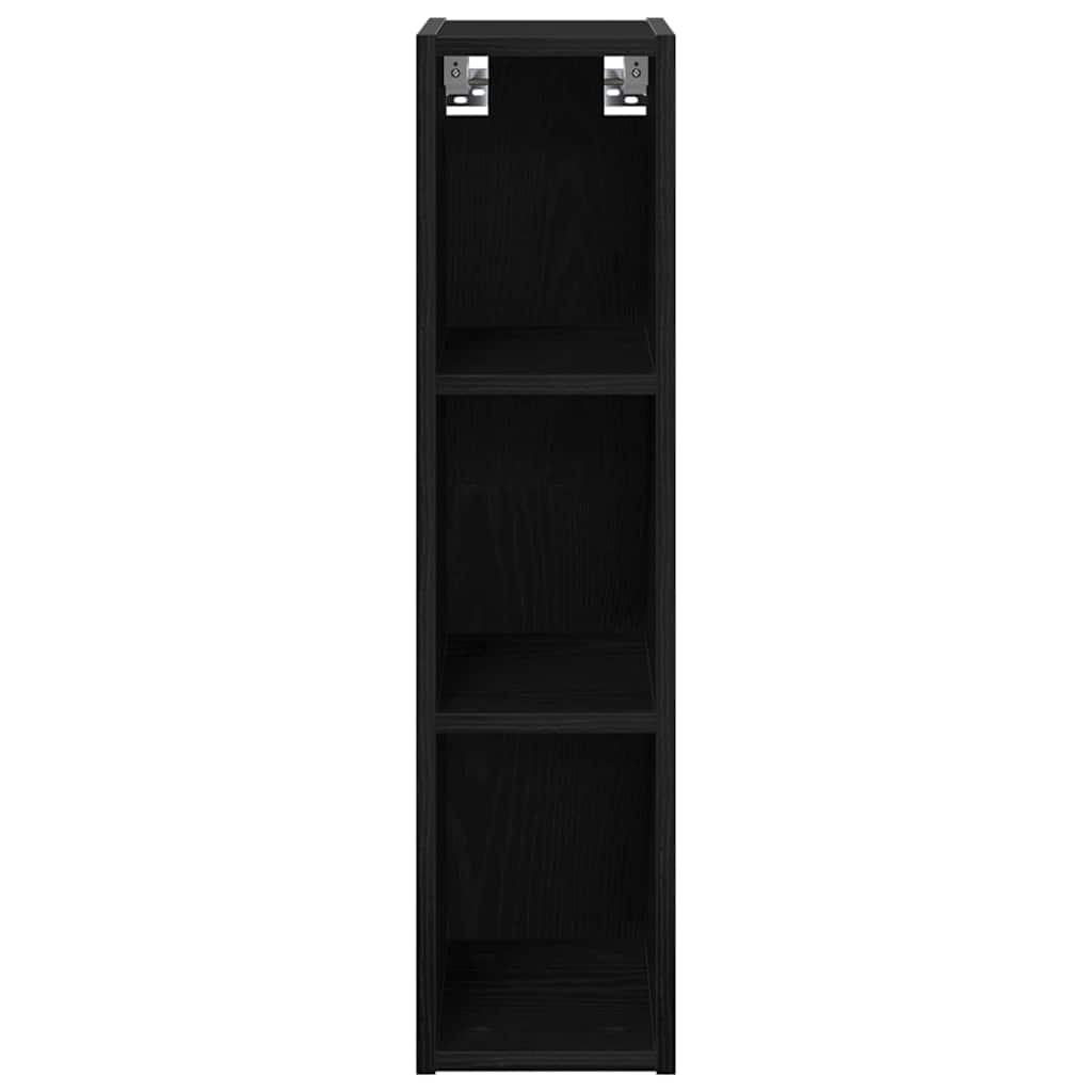 Hängeschrank Schwarz Eichen-Optik 20 x 29,5 x 80 cm