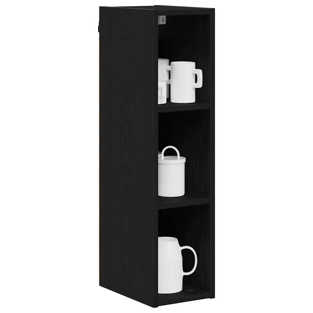 Hängeschrank Schwarz Eichen-Optik 20 x 29,5 x 80 cm