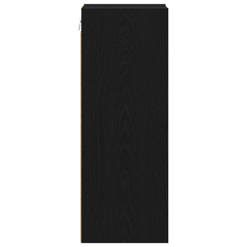 Hängeschrank Schwarz Eichen-Optik 20 x 29,5 x 80 cm
