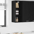 Hängeschrank Schwarz Eichen-Optik 30 x 29,5 x 80 cm