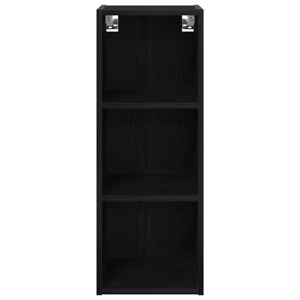 Hängeschrank Schwarz Eichen-Optik 30 x 29,5 x 80 cm