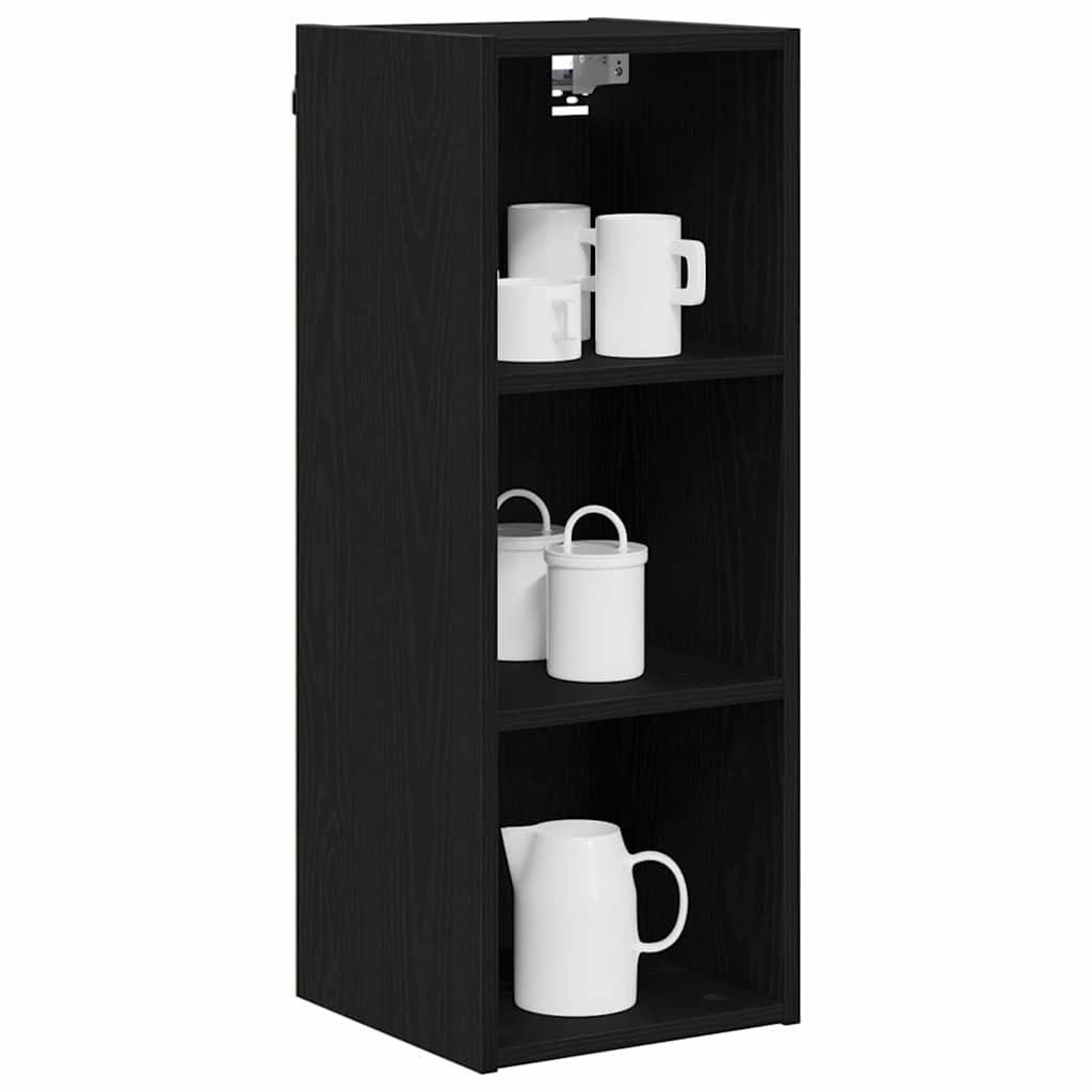Hängeschrank Schwarz Eichen-Optik 30 x 29,5 x 80 cm