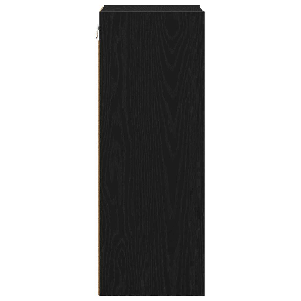 Hängeschrank Schwarz Eichen-Optik 30 x 29,5 x 80 cm