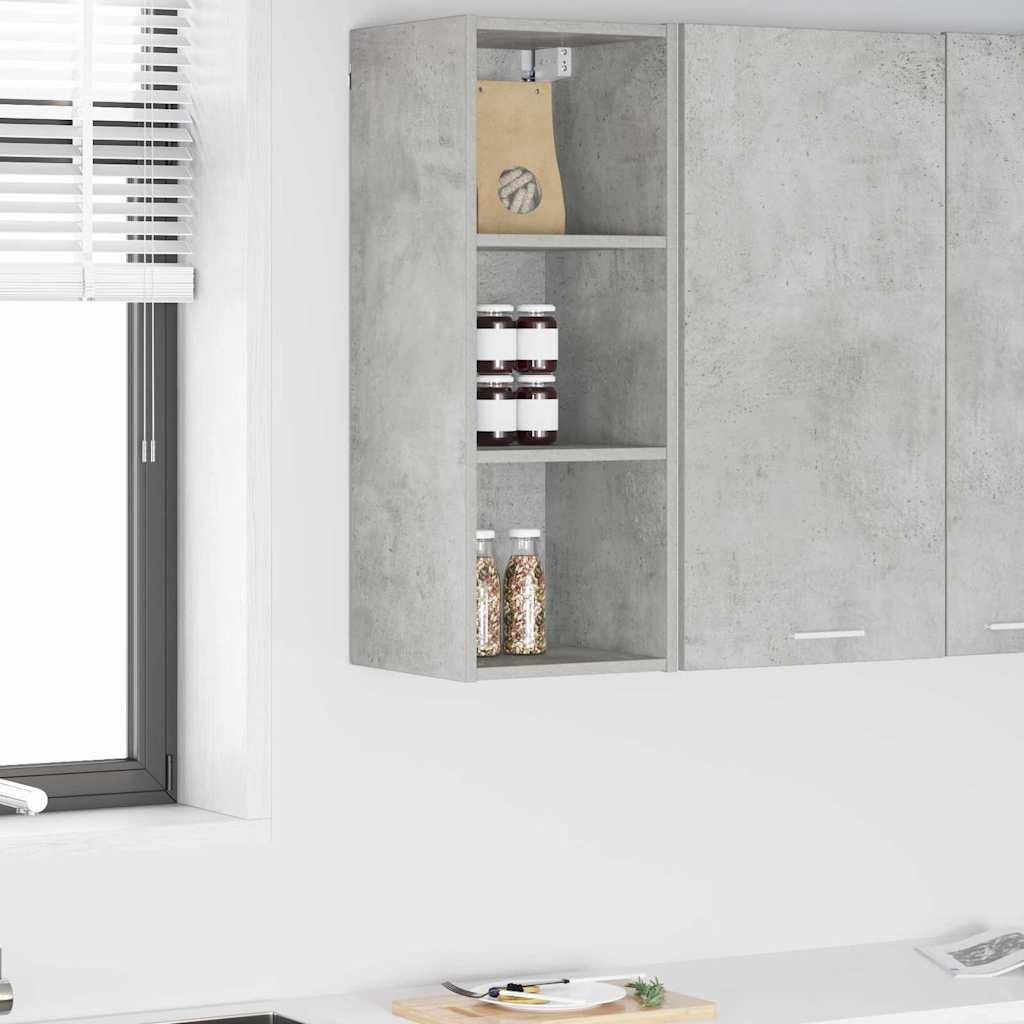Hängeschrank Beton Grau 30 x 29,5 x 80 cm Holzwerkstoff