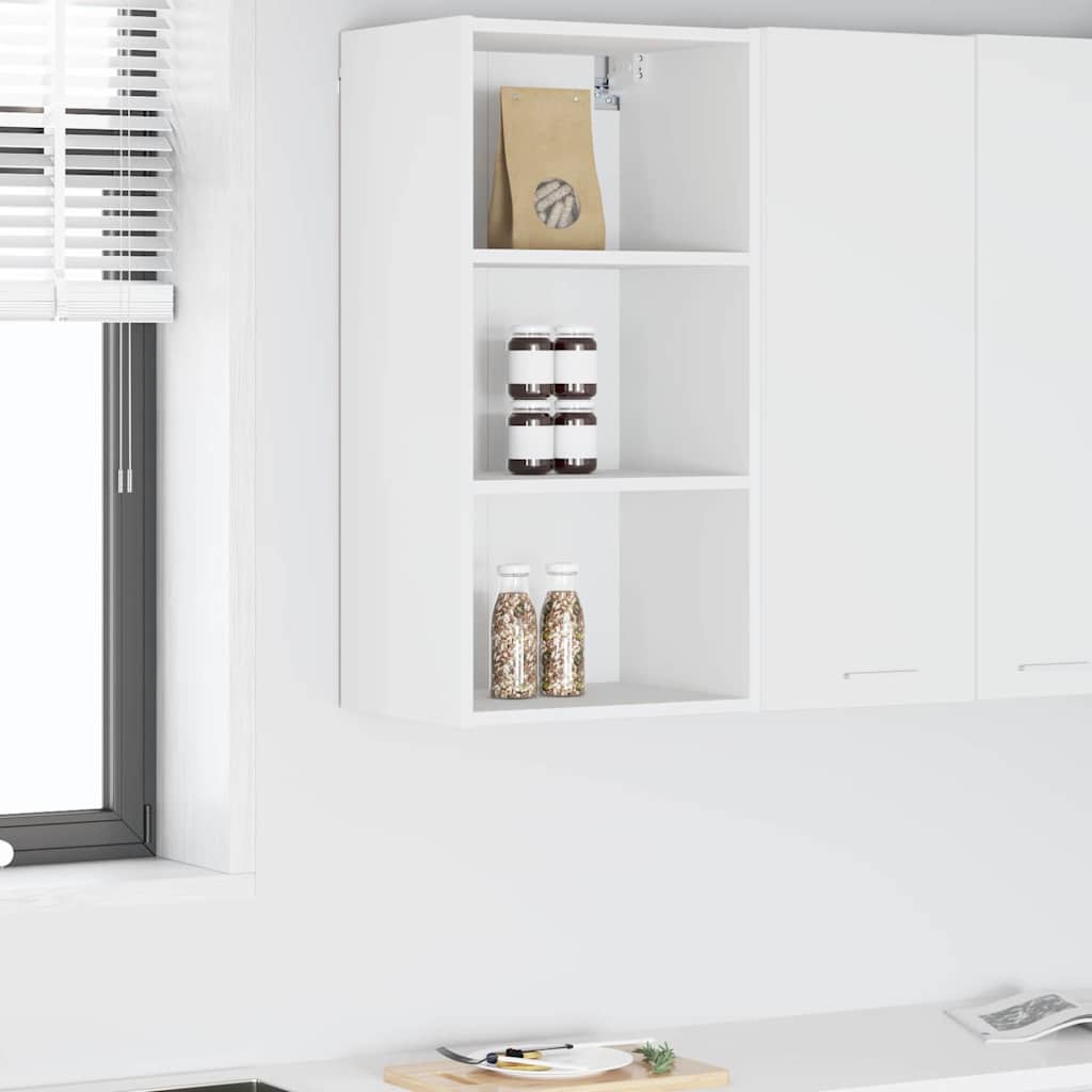 Hängeschrank mit Speicher Weiß 40 x 29,5 x 80 cm Holzwerkstoff