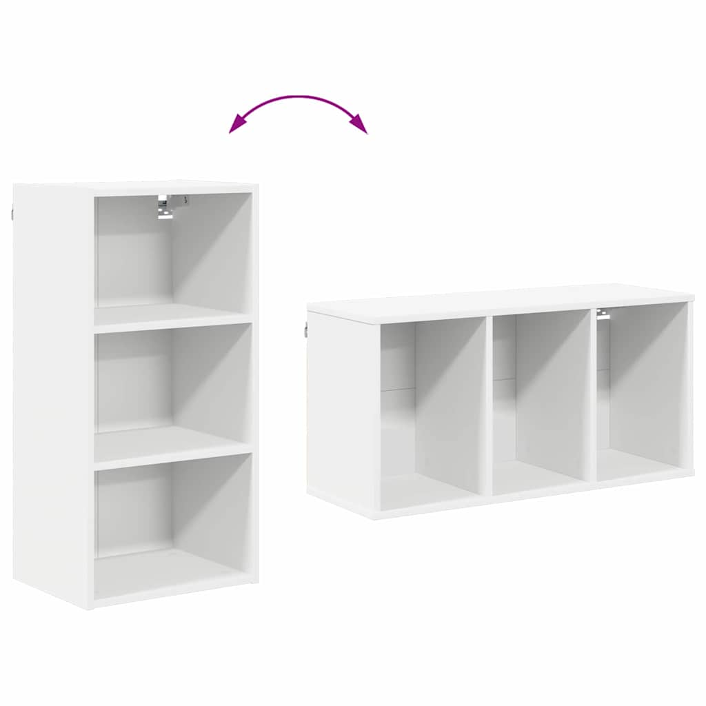 Hängeschrank mit Speicher Weiß 40 x 29,5 x 80 cm Holzwerkstoff