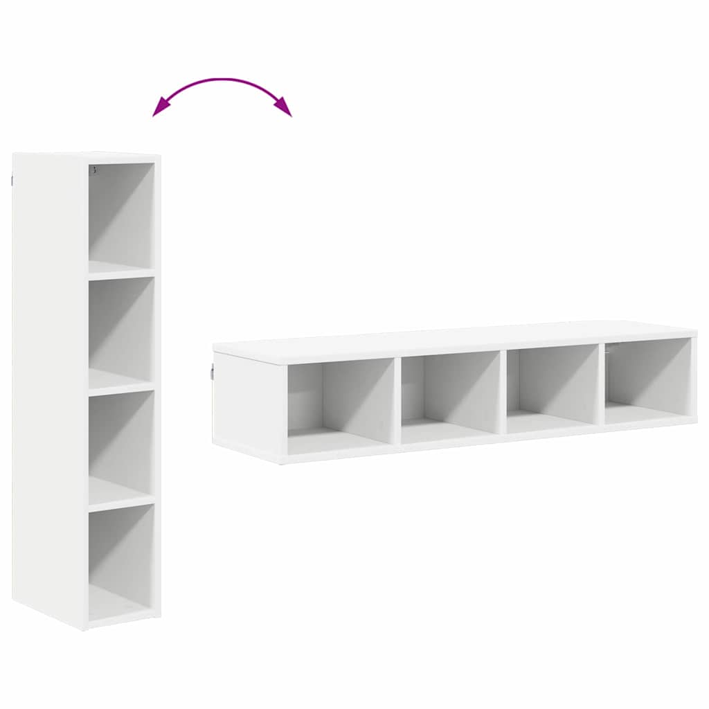Hängeschrank mit Speicher Weiß 20 x 29,5 x 100 cm Holzwerkstoff