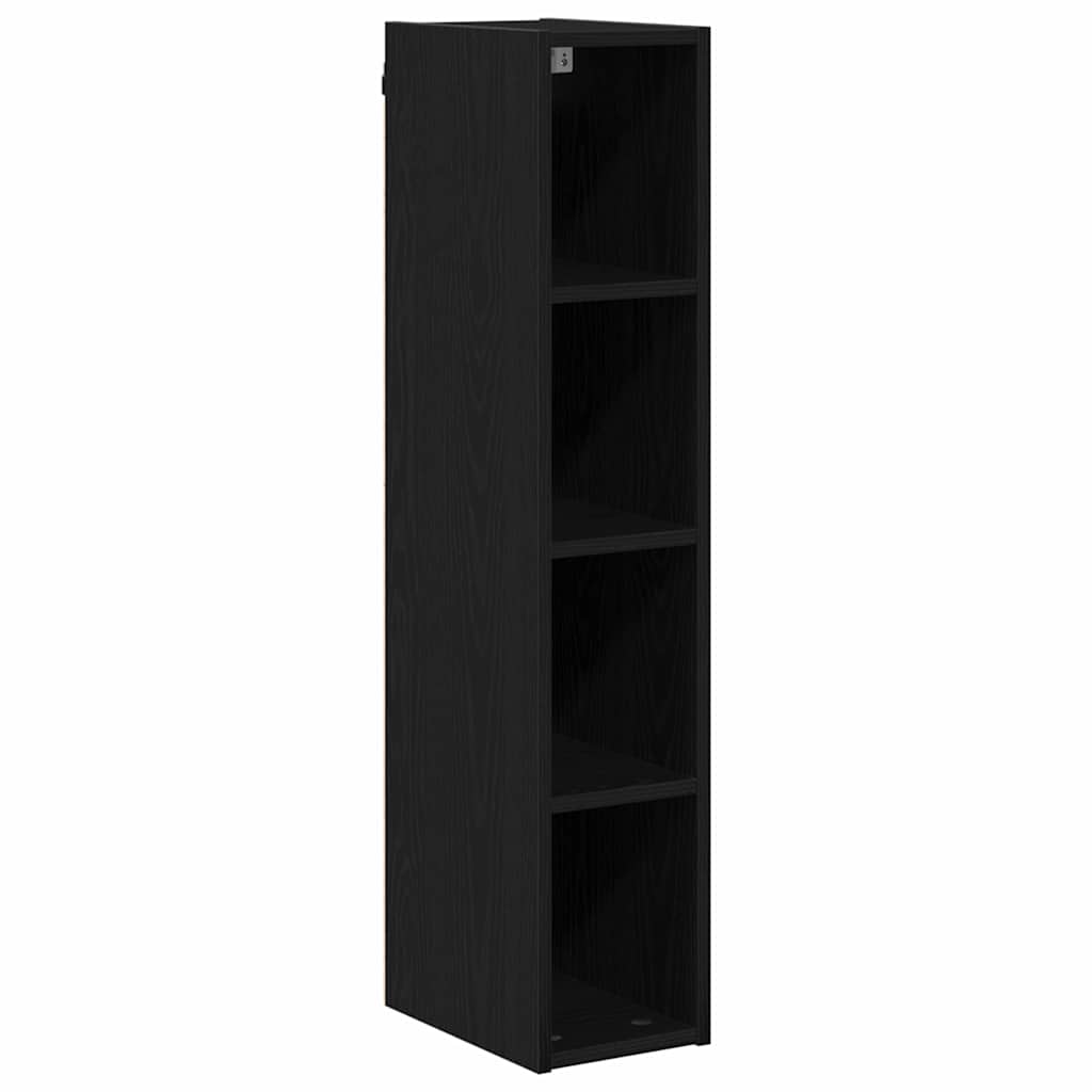 Hängeschrank Schwarz Eichen-Optik 20 x 29,5 x 100 cm