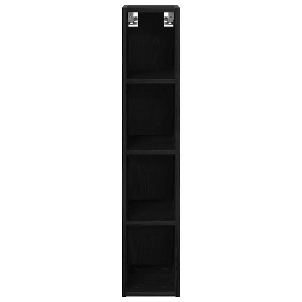 Hängeschrank Schwarz Eichen-Optik 20 x 29,5 x 100 cm
