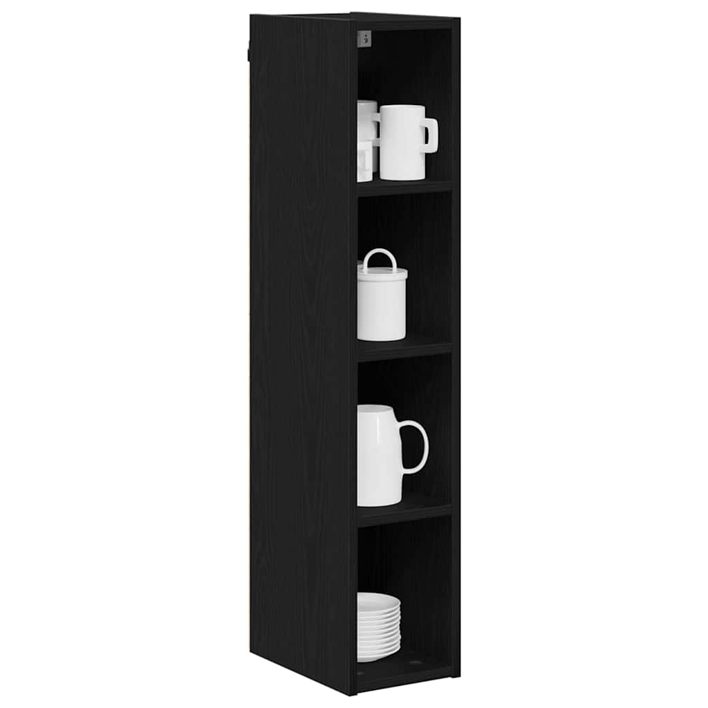 Hängeschrank Schwarz Eichen-Optik 20 x 29,5 x 100 cm