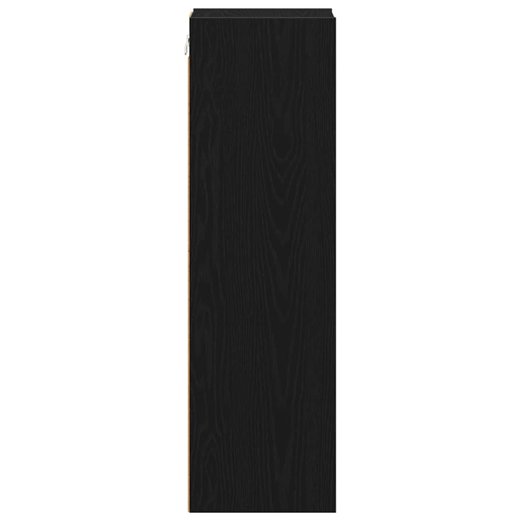 Hängeschrank Schwarz Eichen-Optik 20 x 29,5 x 100 cm