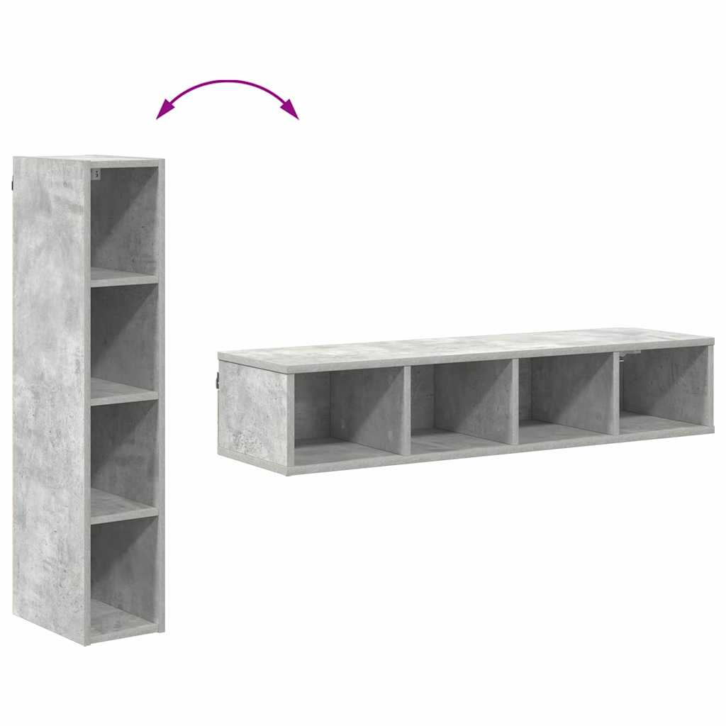 Hängeschrank Beton Grau 20 x 29,5 x 100 cm Holzwerkstoff
