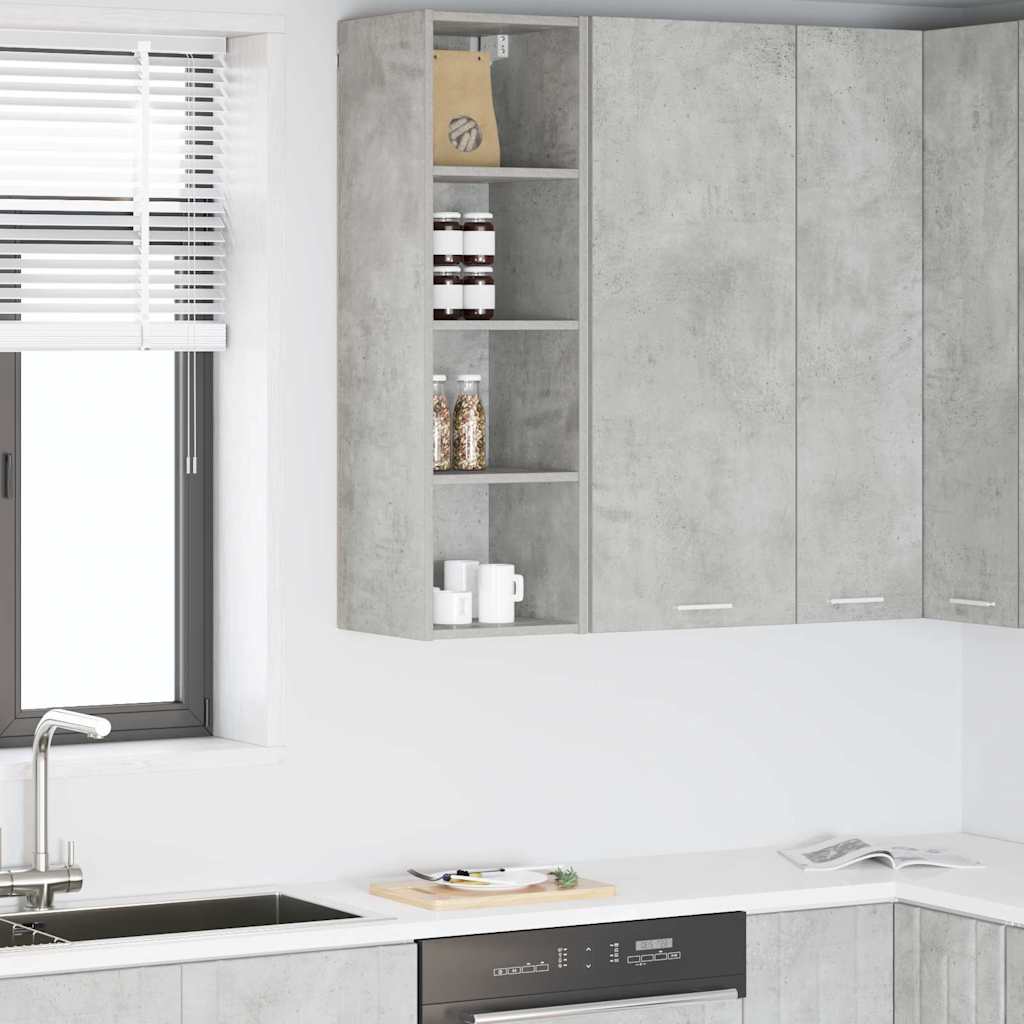 Hängeschrank Beton Grau 30 x 29,5 x 100 cm Holzwerkstoff