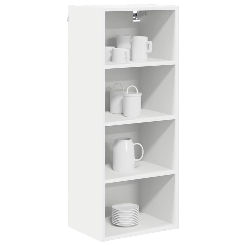 Hängeschrank mit Speicher Weiß 40 x 29,5 x 100 cm Holzwerkstoff