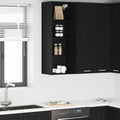 Hängeschrank Schwarz Eichen-Optik 40 x 29,5 x 100 cm