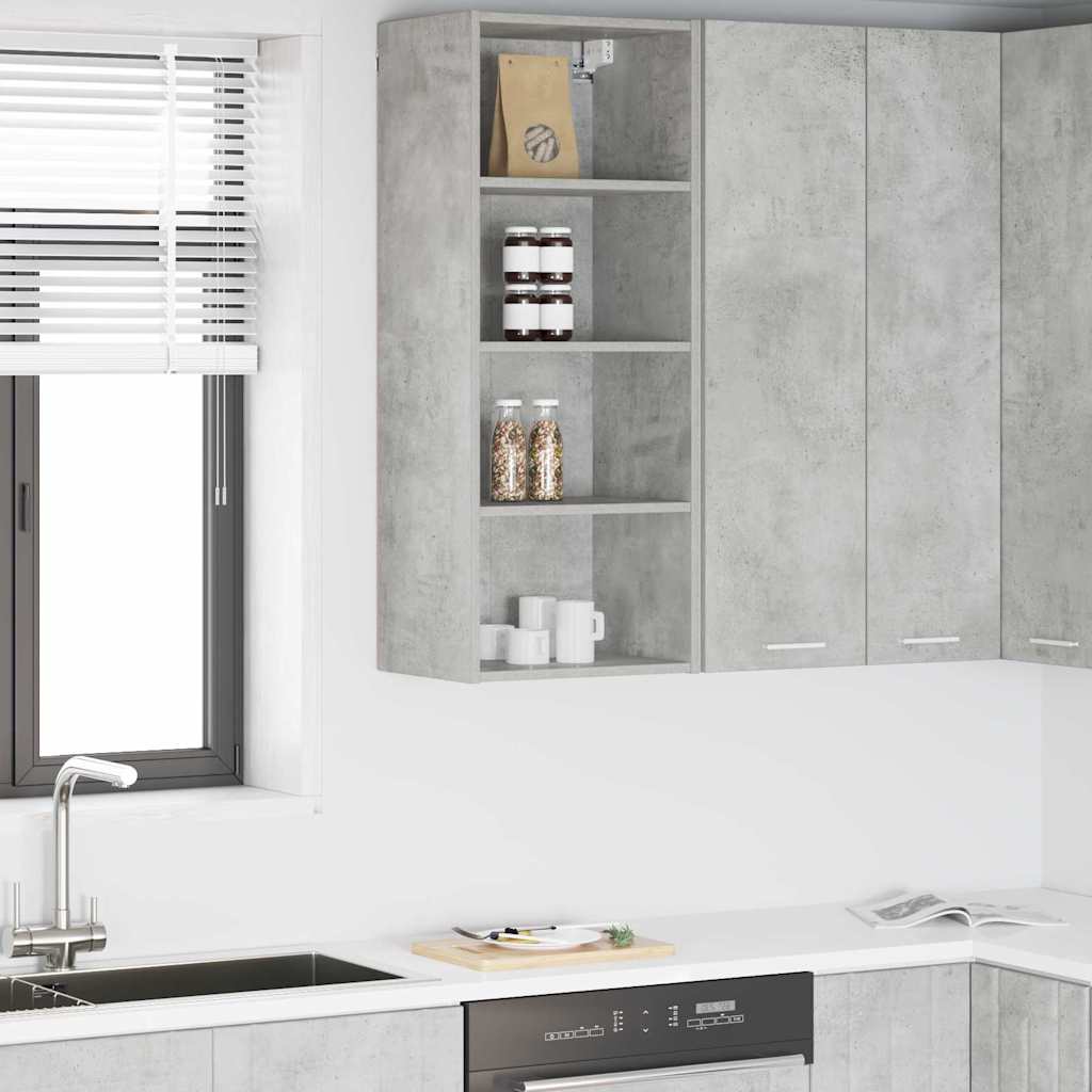 Hängeschrank Beton Grau 40 x 29,5 x 100 cm Holzwerkstoff