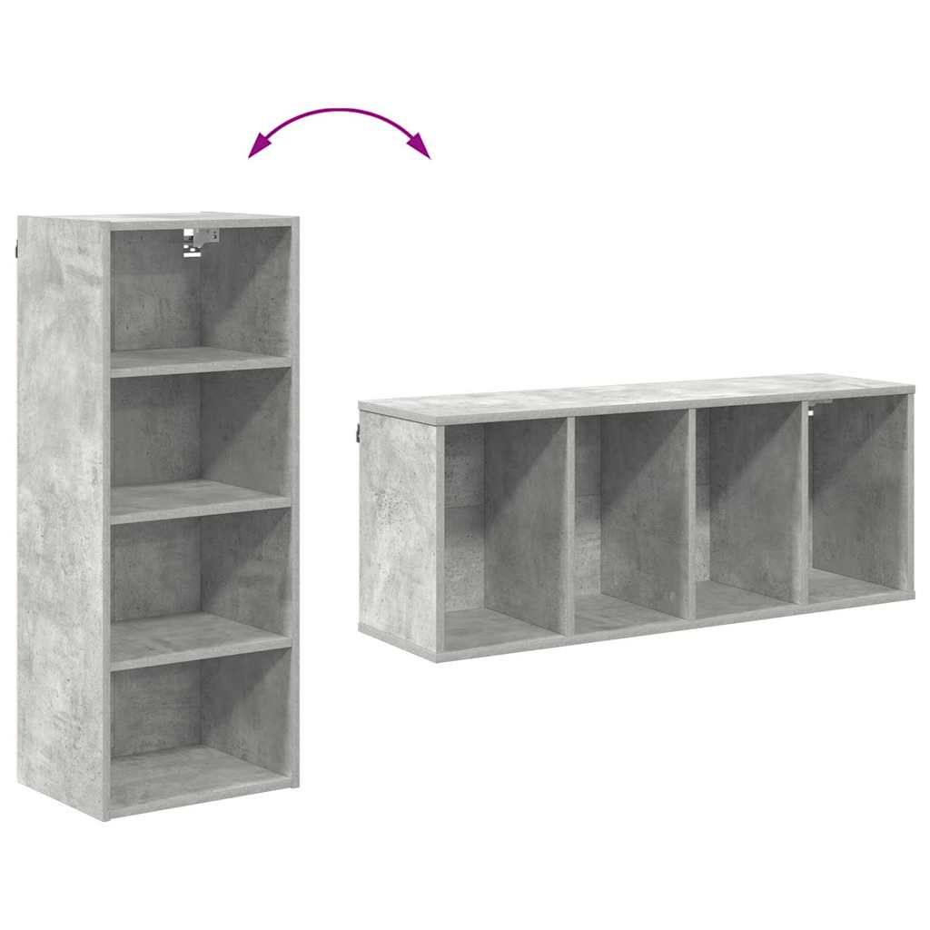 Hängeschrank Beton Grau 40 x 29,5 x 100 cm Holzwerkstoff