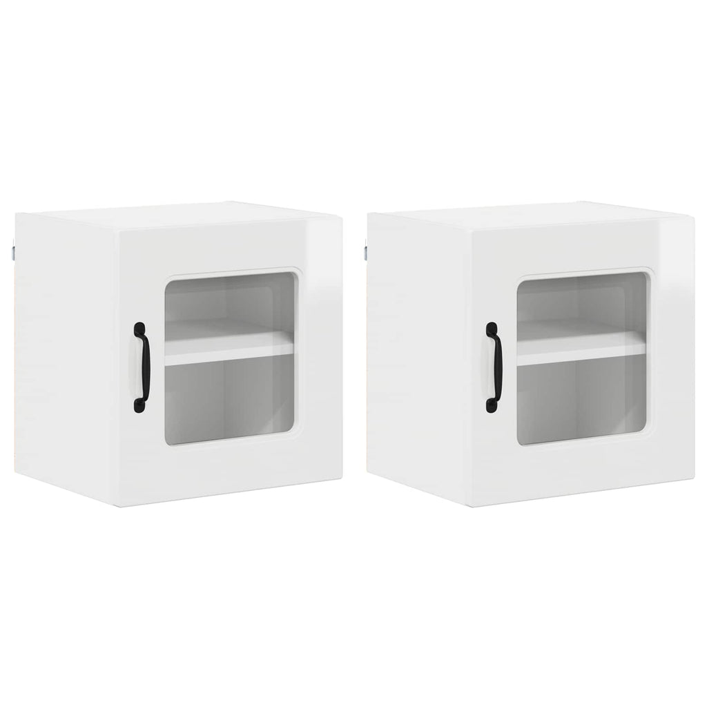 Geschirrspülerfront Kalmar 2 pcs Hochglanz Weiß 40 x 31 x 40 cm