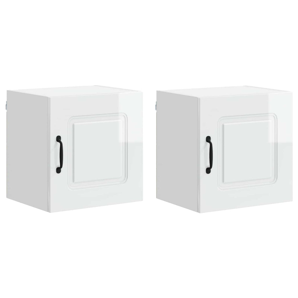 Geschirrspülerfront Kalmar 2 pcs Hochglanz Weiß 40 x 31 x 40 cm