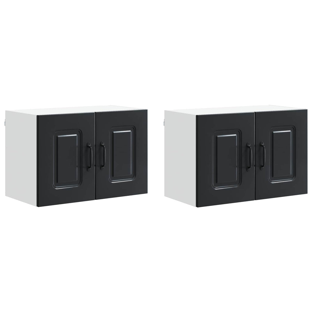 Geschirrspülerfront Kalmar 2 pcs Schwarz 60 x 31 x 40 cm