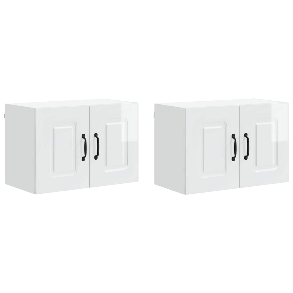 Geschirrspülerfront Kalmar 2 pcs Hochglanz Weiß 60 x 31 x 40 cm