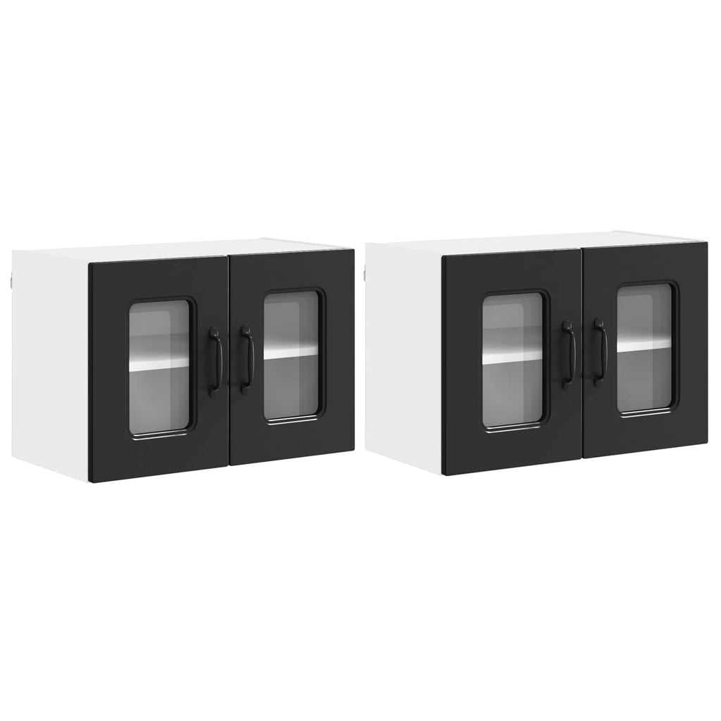 Geschirrspülerfront Kalmar 2 pcs Schwarz 60 x 31 x 40 cm