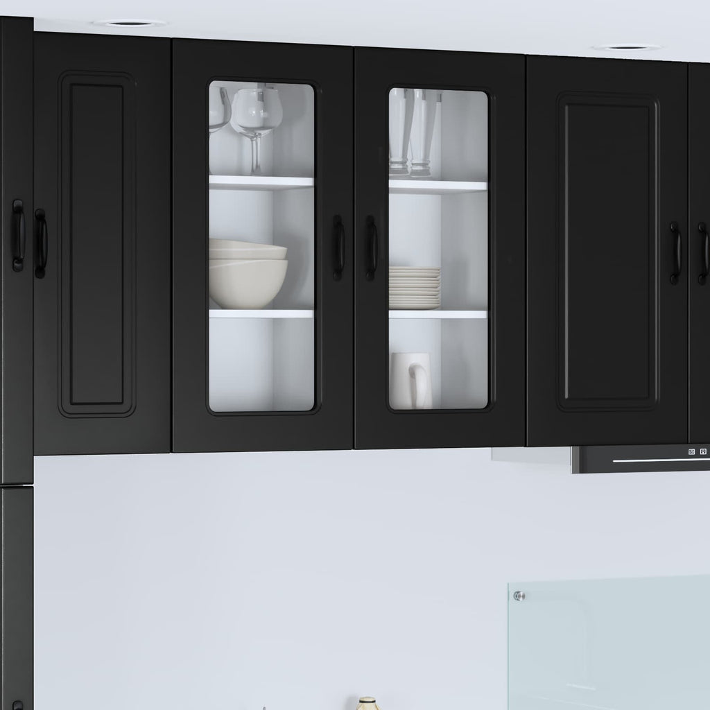 Geschirrspülerfront Kalmar 2 pcs Schwarz 40 x 31 x 80 cm