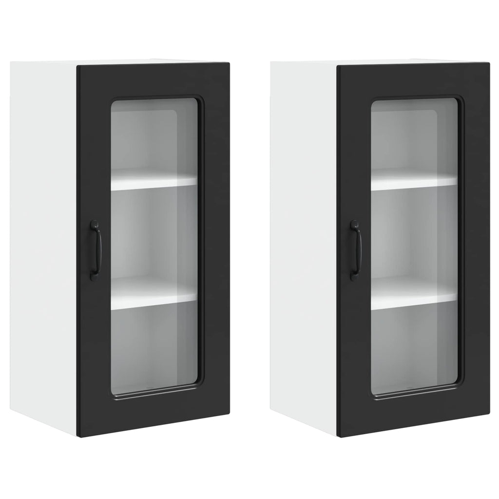 Geschirrspülerfront Kalmar 2 pcs Schwarz 40 x 31 x 80 cm