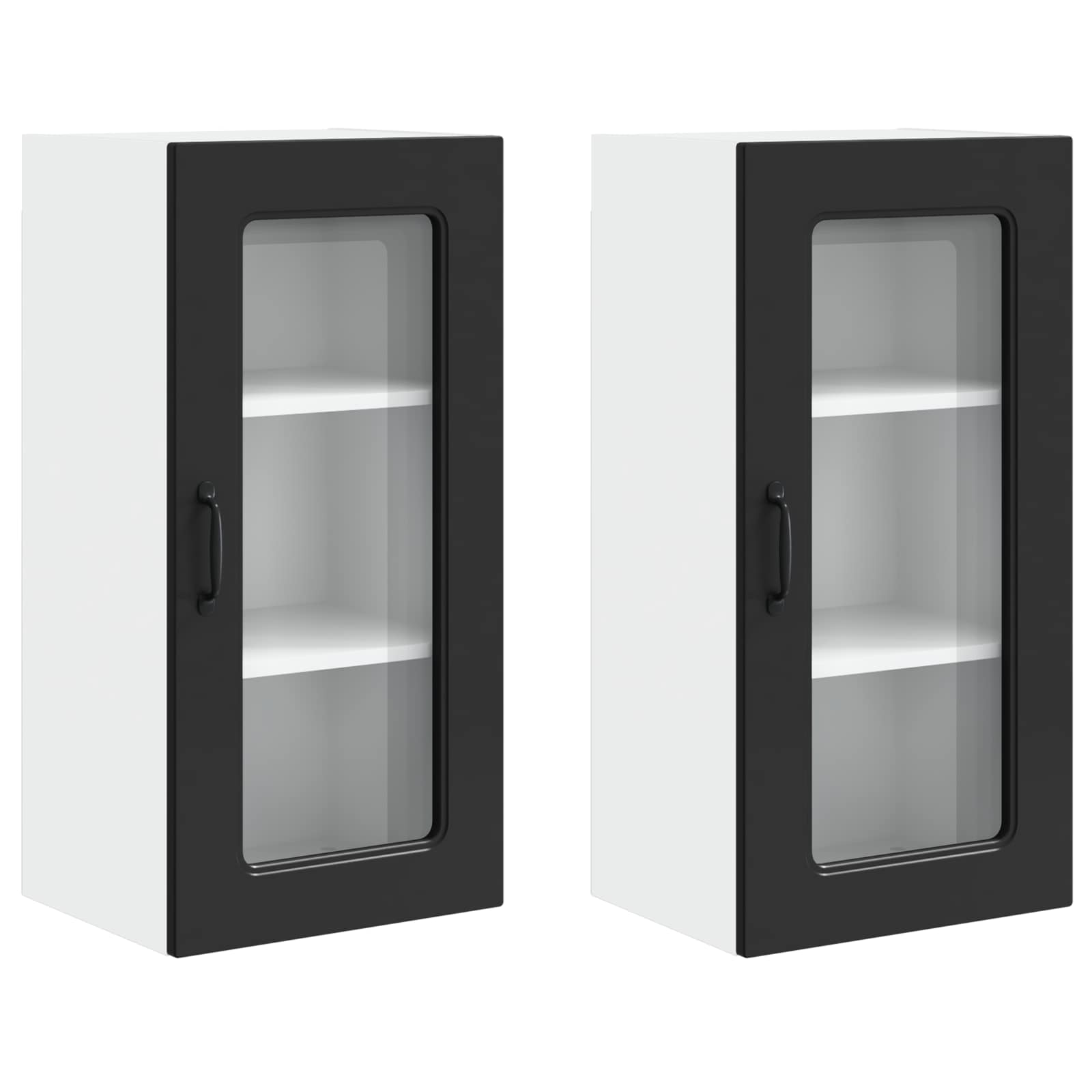 Geschirrspülerfront Kalmar 2 pcs Schwarz 40 x 31 x 80 cm