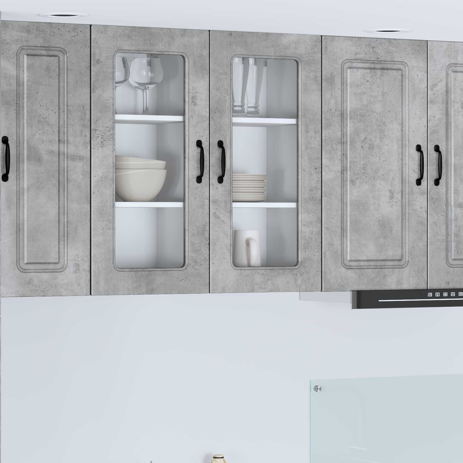 Geschirrspülerfront Kalmar 2 pcs Beton Grau 40 x 31 x 80 cm