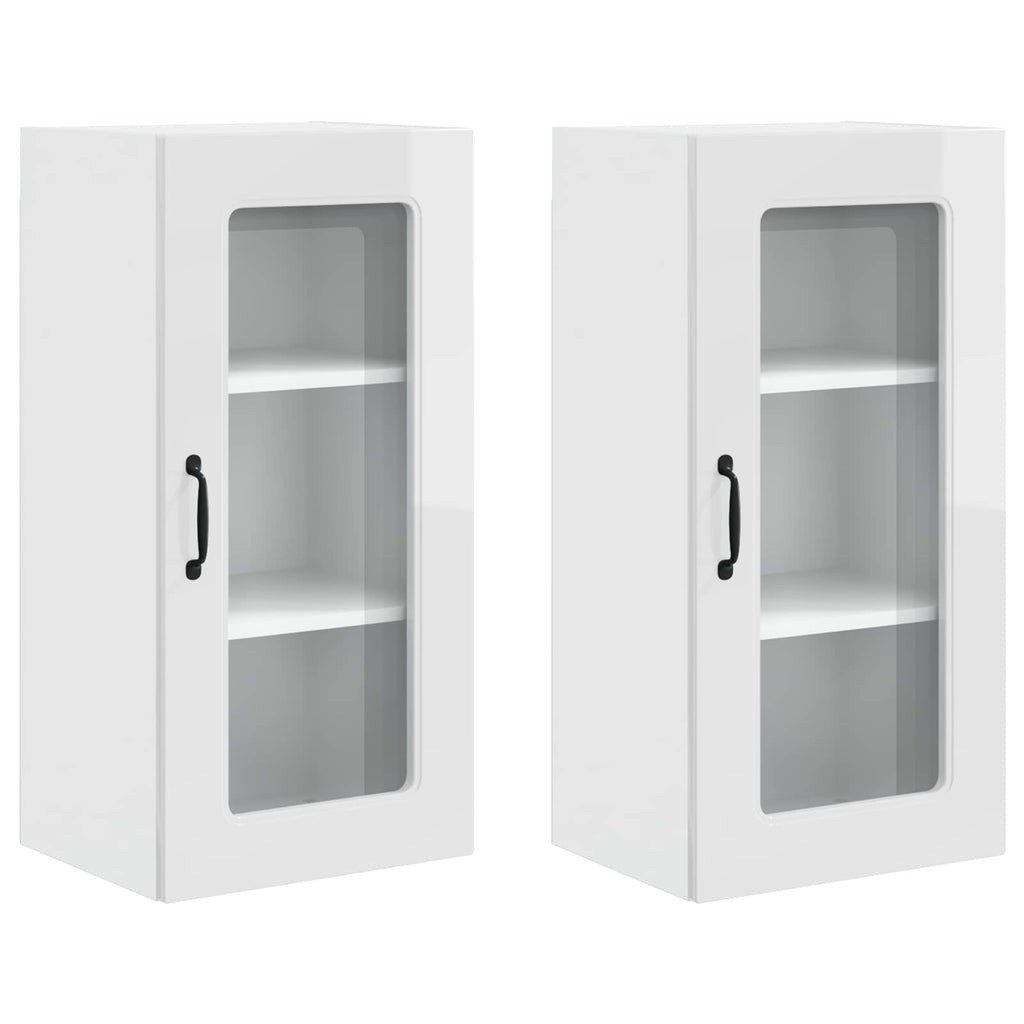 Geschirrspülerfront Kalmar 2 pcs Hochglanz Weiß 40 x 31 x 80 cm
