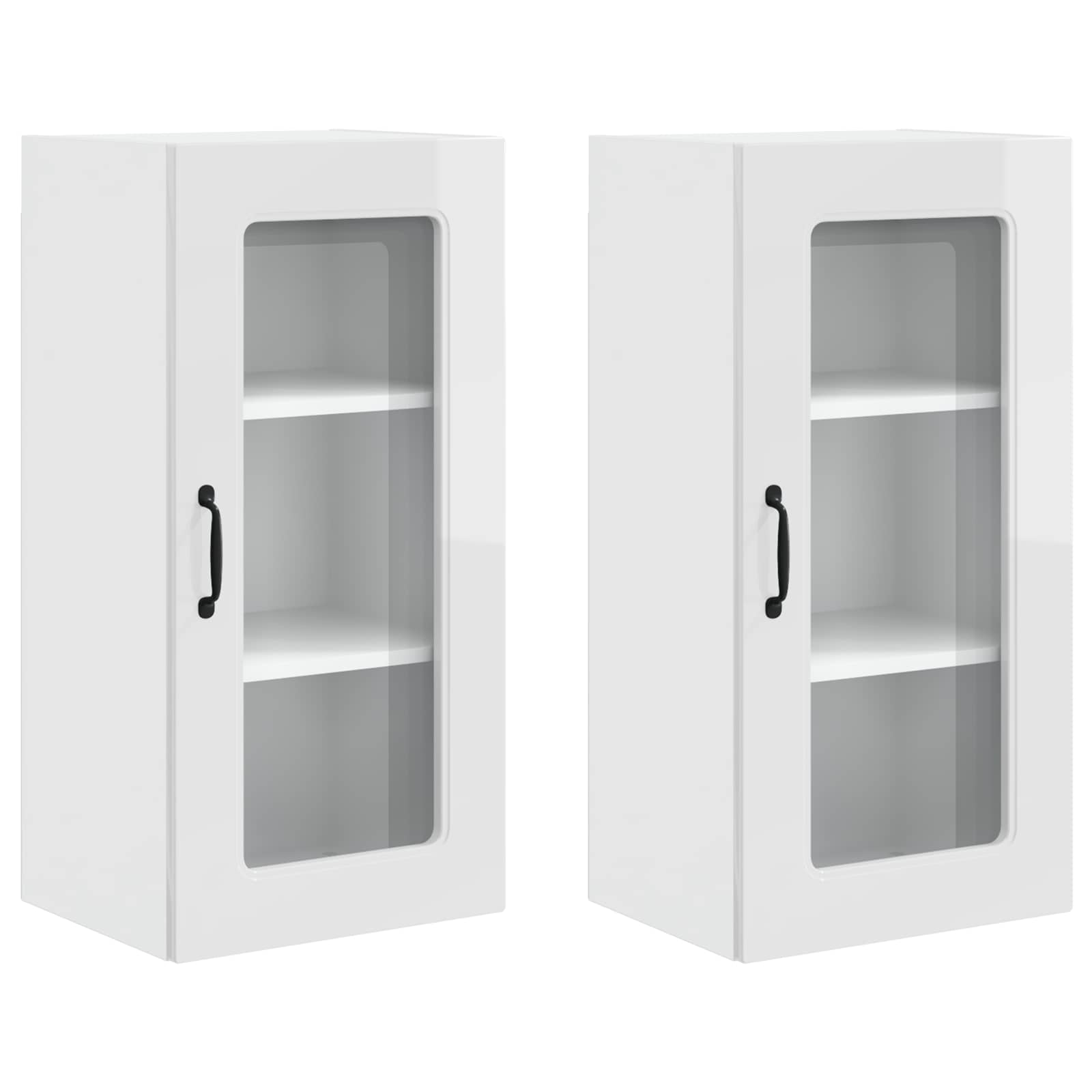 Geschirrspülerfront Kalmar 2 pcs Hochglanz Weiß 40 x 31 x 80 cm