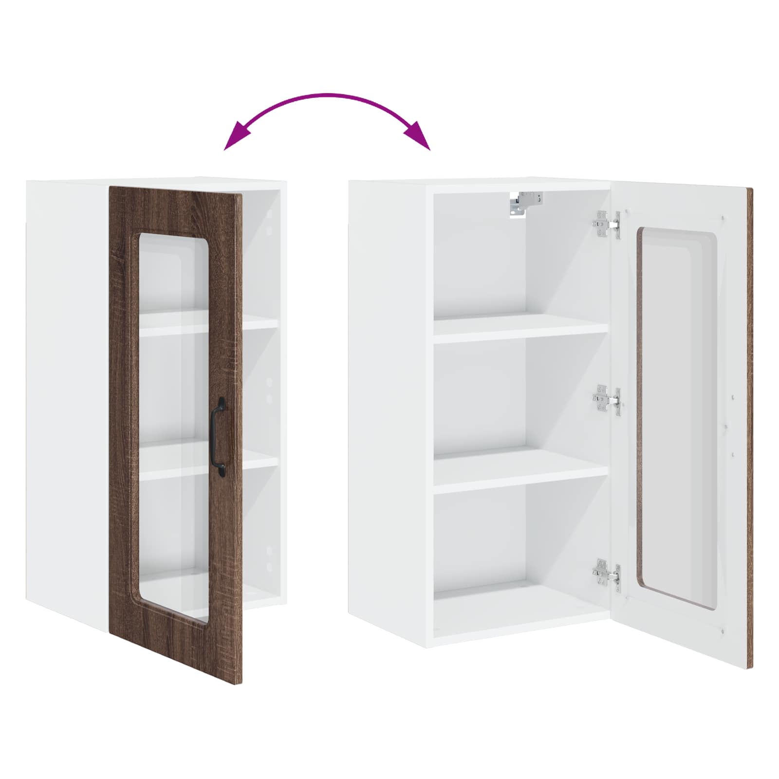 Geschirrspülerfront Kalmar Braun Eichen-Optik 40 x 31 x 80 cm