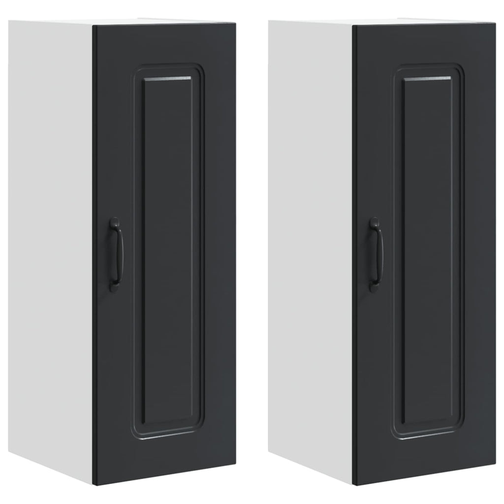 Geschirrspülerfront Kalmar 2 pcs Schwarz 30 x 31 x 80 cm