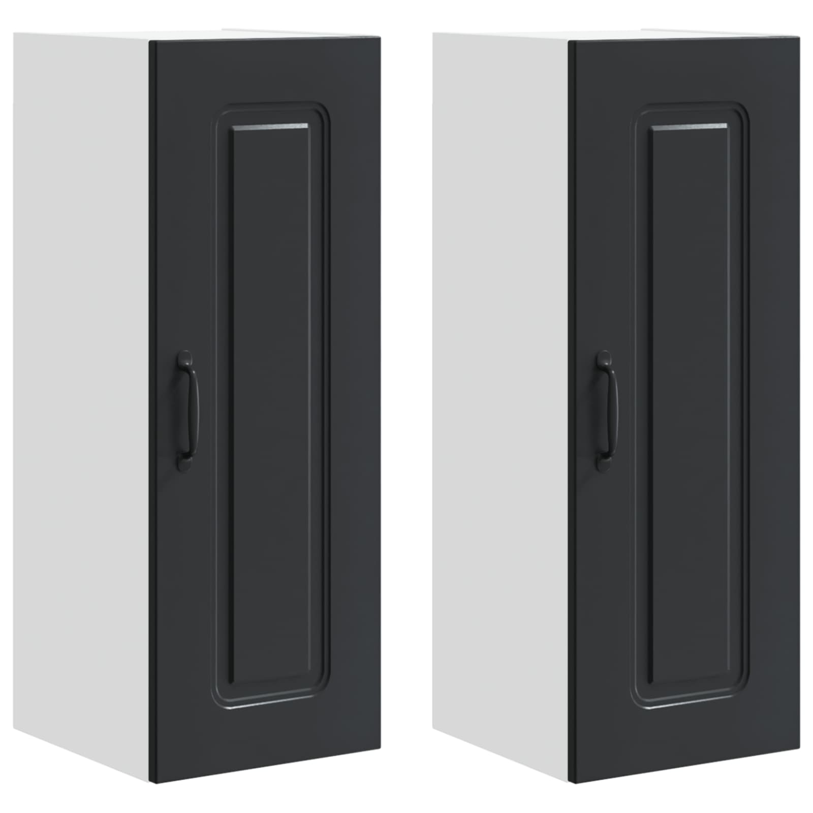 Geschirrspülerfront Kalmar 2 pcs Schwarz 30 x 31 x 80 cm