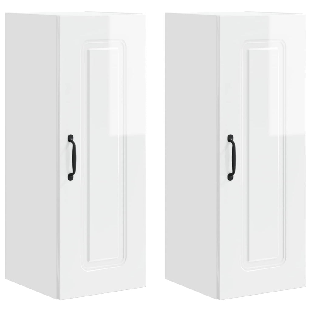 Geschirrspülerfront Kalmar 2 pcs Hochglanz Weiß 30 x 31 x 80 cm