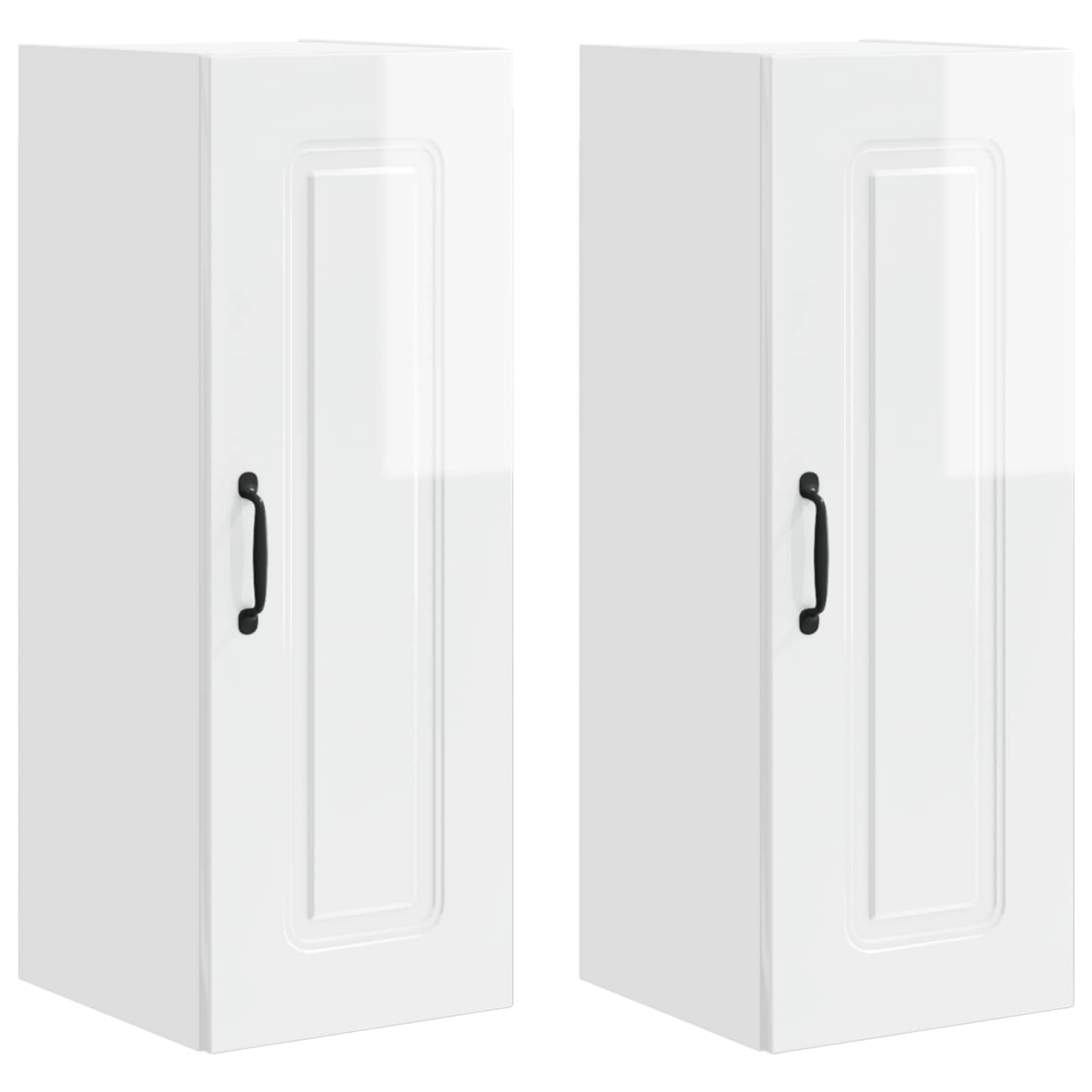 Geschirrspülerfront Kalmar 2 pcs Hochglanz Weiß 30 x 31 x 80 cm