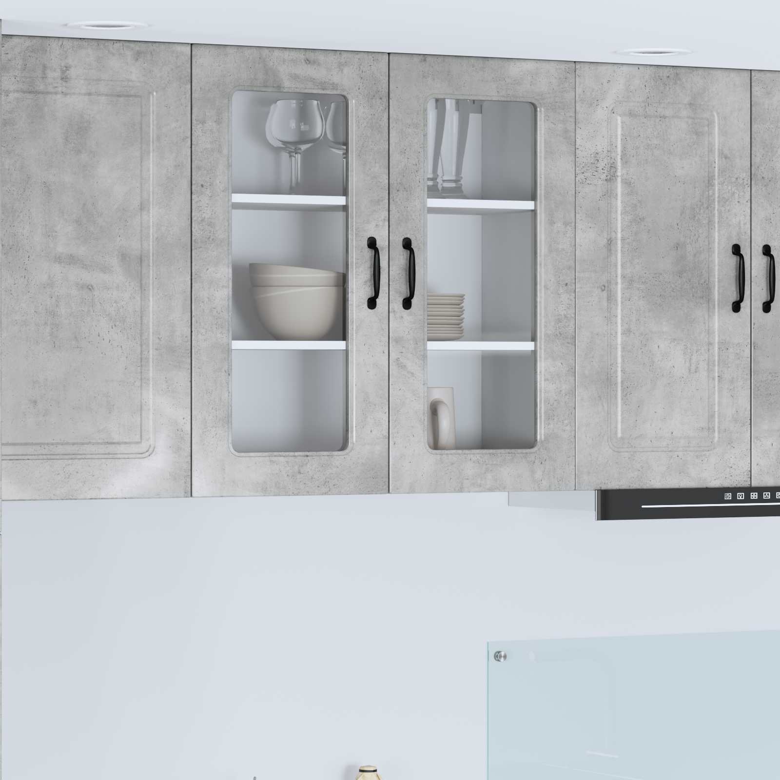 Geschirrspülerfront Kalmar Beton Grau 80 x 31 x 80 cm