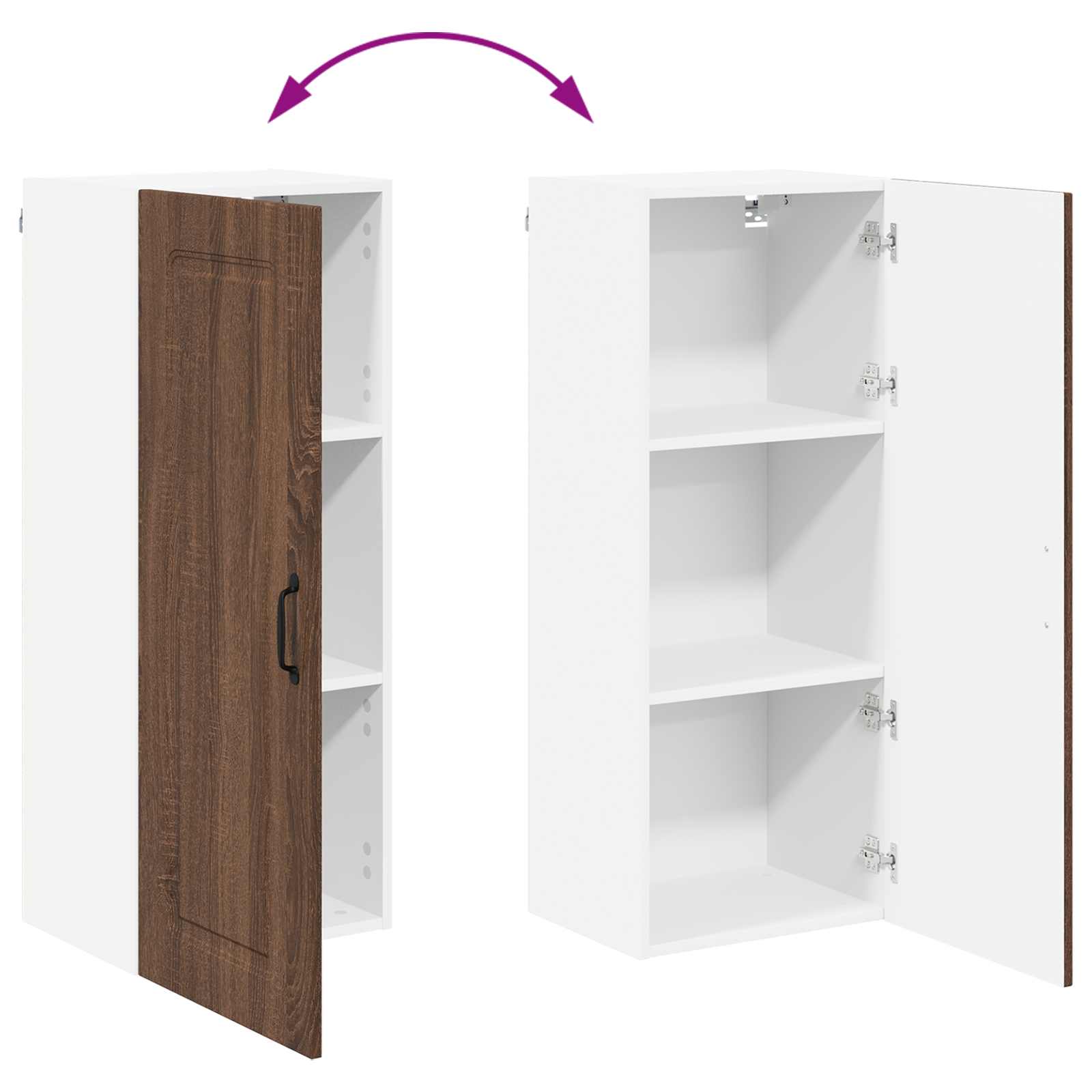 Geschirrspülerfront Kalmar Braun Eichen-Optik 40 x 31 x 100 cm