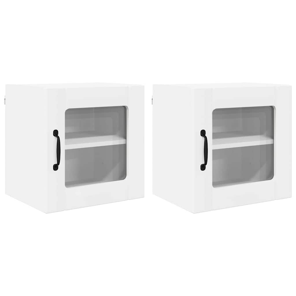 Wandglas-Schrank LUCCA 2 pcs Weiß 40 x 31 x 40 cm Holzwerkstoff