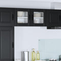 Wandglas-Schrank LUCCA Schwarz 40 x 31 x 40 cm Holzwerkstoff