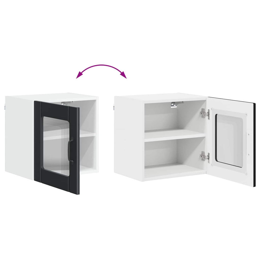 Wandglas-Schrank LUCCA Schwarz 40 x 31 x 40 cm Holzwerkstoff