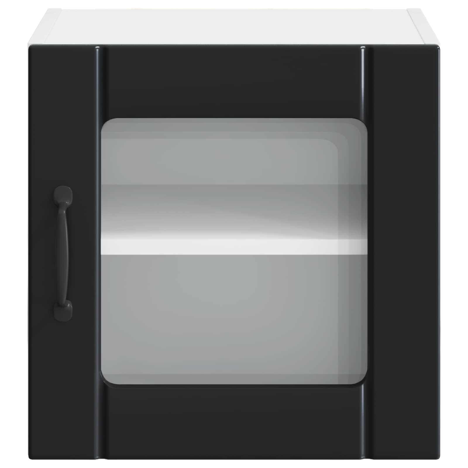 Wandglas-Schrank LUCCA 2 pcs Schwarz 40 x 31 x 40 cm