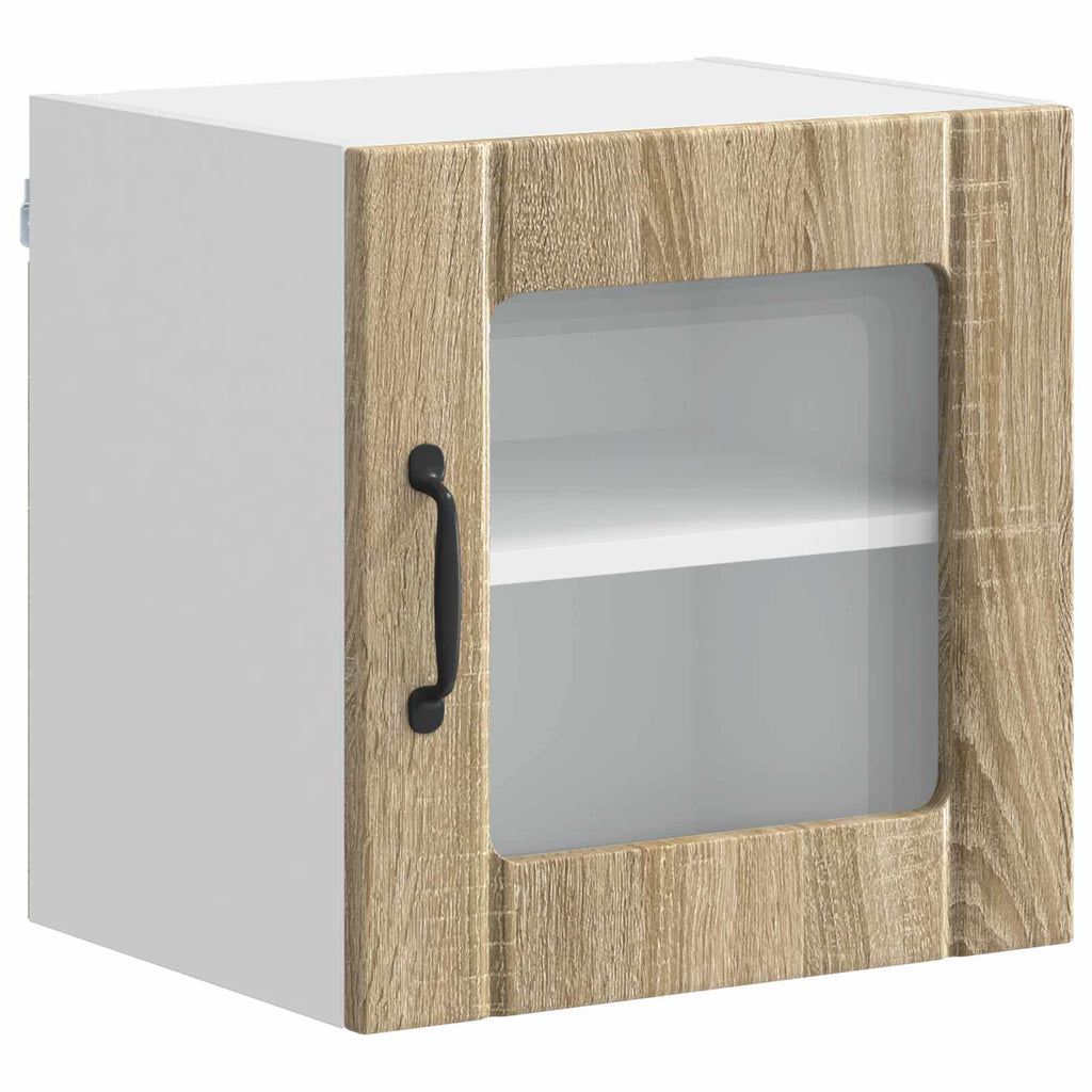 Wandglas-Schrank LUCCA Sonoma-Eiche 40 x 31 x 40 cm