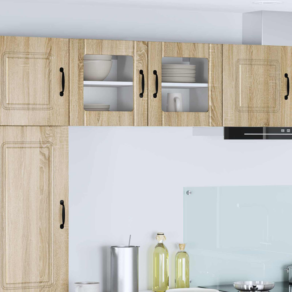 Wandglas-Schrank LUCCA 2 pcs Sonoma-Eiche 40 x 31 x 40 cm