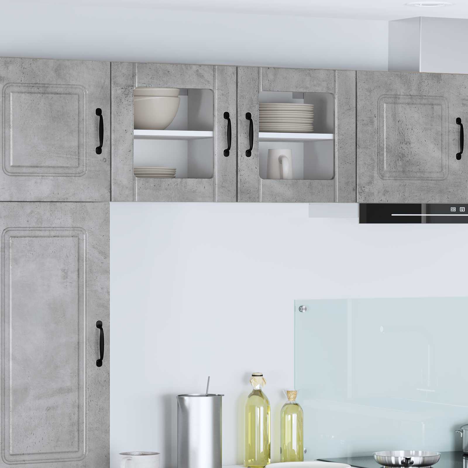 Wandglas-Schrank LUCCA Betongrau 40 x 31 x 40 cm Holzwerkstoff