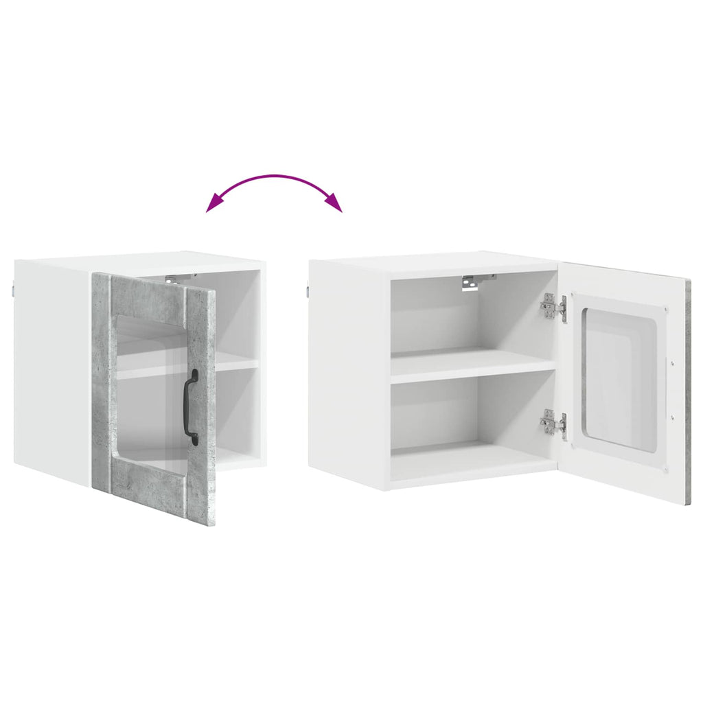 Wandglas-Schrank LUCCA Betongrau 40 x 31 x 40 cm Holzwerkstoff